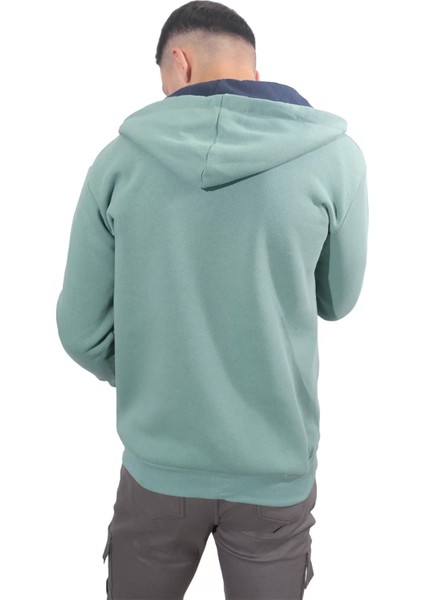 Daniel Milano  Erkek Basic Mint Kapüşonlu SWEATSHIRT-243