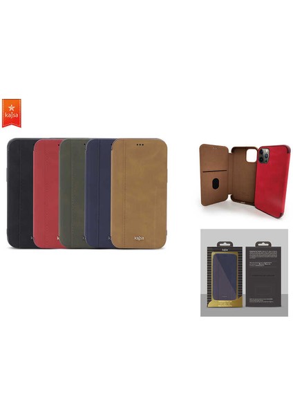 Apple iPhone 12 Kılıf Kajsa Dale Serisi Parallel Pu Folio Kapaklı Kılıf fırsatları