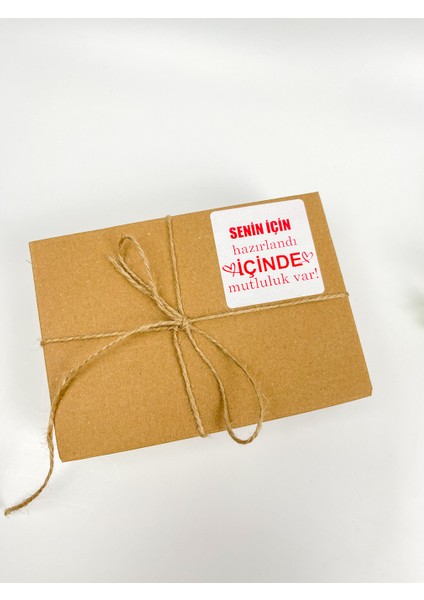 Senin Için Hazırlandı Içinde Mutluluk Var 60X60 mm Sticker Etiket fiyatları