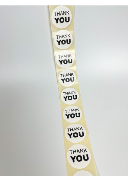 Thank You Yazılı 50 mm Yuvarlak Yapışkanlı Stciker Etiket 100 Adet modelleri