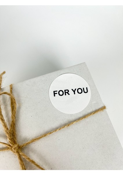 For You Yazılı Yuvarlak Yapışkanlı Sticker Etiket 40 mm 120 Adet