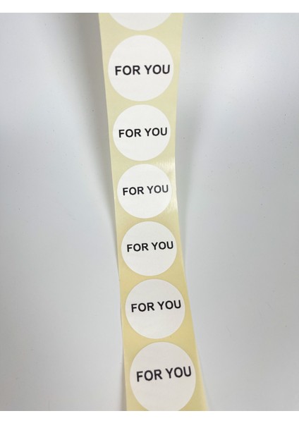 For You Yazılı Yuvarlak Yapışkanlı Sticker Etiket 40 mm 120 Adet modelleri