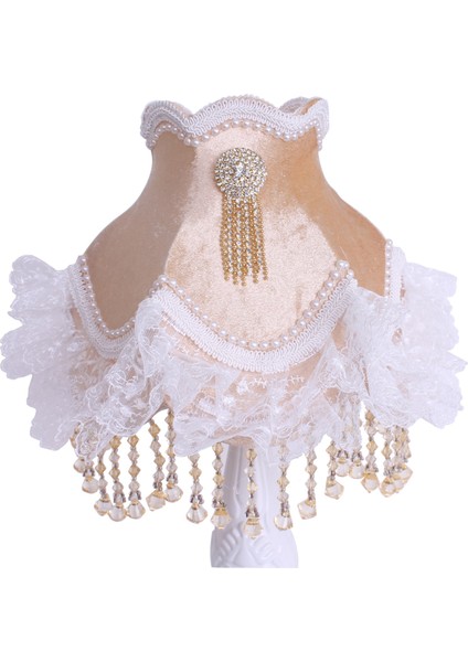 Kadife Kaplı El Yapımı Broşlu Klasik Model Abajur fiyatları