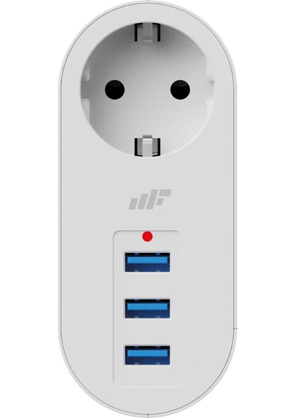 Mf Product Jettpower 0672 3 Usb'li Akım Korumalı Priz - Beyaz