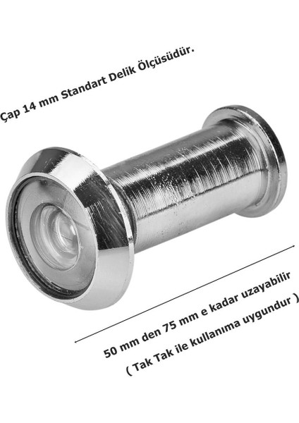 Çelik Kapı Dürbünü Dürbün 50-75 Mm Tak Tak İle Takılabilir fiyatları