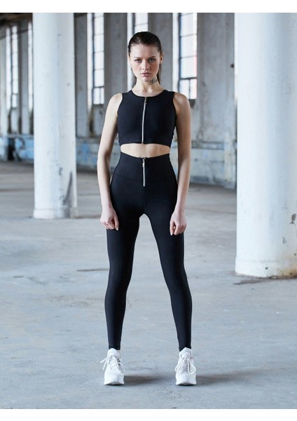 Fermuarlı Siyah Tayt fırsatları