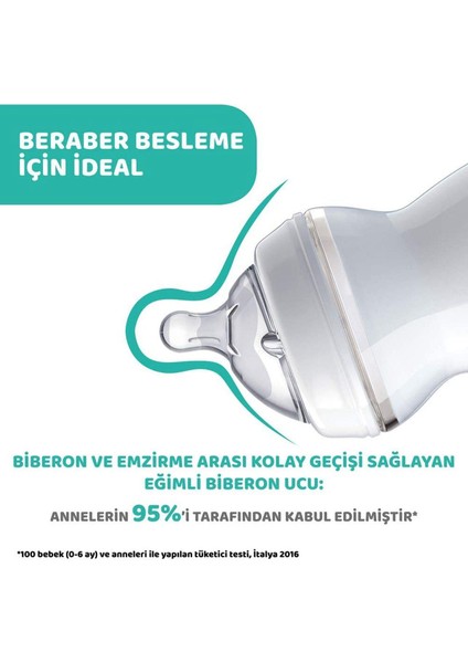 Natural Feeling Cam Biberon Ikili 150+250ML Desenli