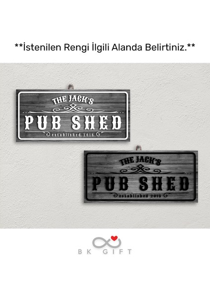 Kişiye Özel Dekoratif Ahşap Cafe&bar Tabelası 61CM - Model 7