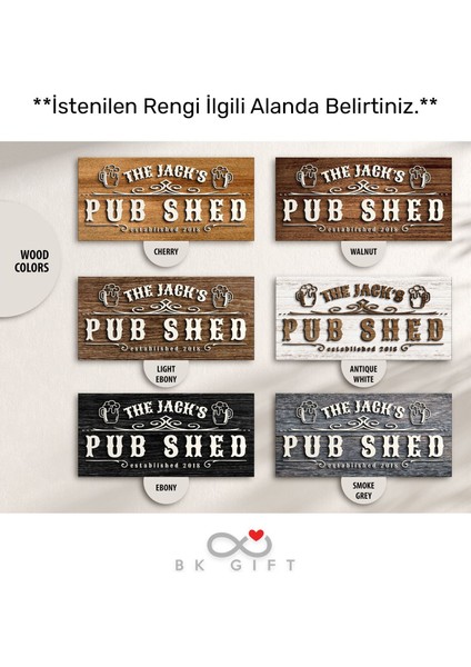 Kişiye Özel Dekoratif Ahşap Cafe&bar Tabelası 61CM - Model 1