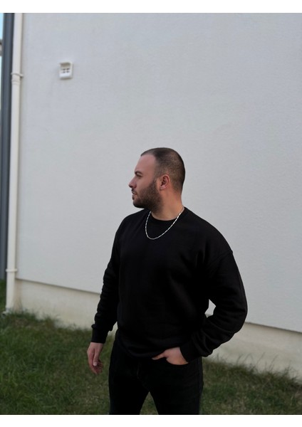 Bisiklet Yaka Oversize Sweatshirt
