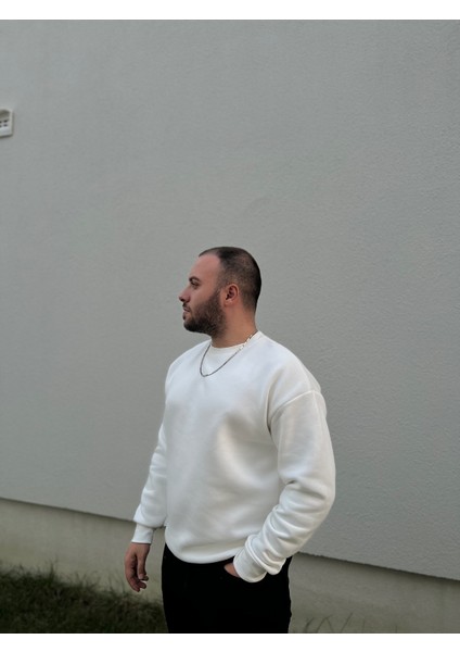 Bisiklet Yaka Oversize Sweatshirt