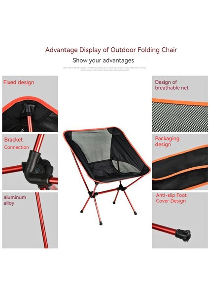 Plaj Outdoor Katlanır Kamp Sandalyesi (Yurt Dışından)
