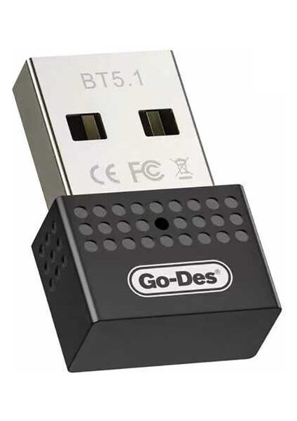 Go Des GD-BT112 USB Bluetooth Adaptör V5.1 2.4 Ghz 3 Mbps Aktarım Hızı