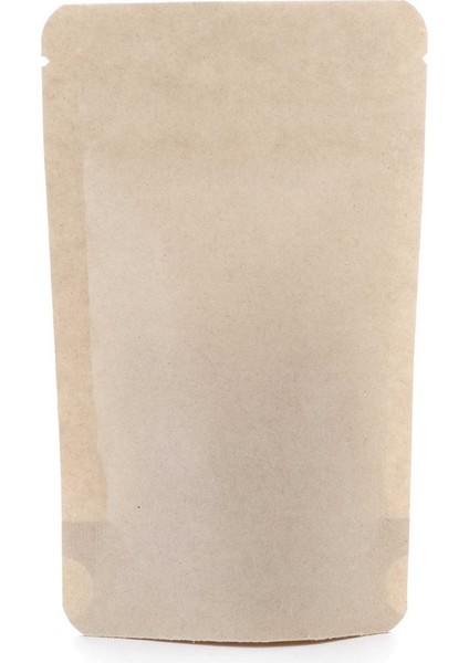 Kraft Aluminyum Kilitli Doypack Ambalaj 13 x 22,5 + 3,5 cm. 250 gr. - 50 Adet