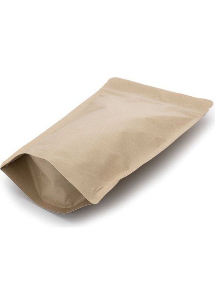 Kraft Aluminyum Kilitli Doypack Ambalaj 13 x 22,5 + 3,5 cm. 250 gr. - 50 Adet