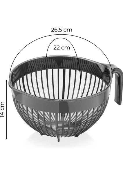 Linea Pirinç Süzgeci 3 Litre Antrasit