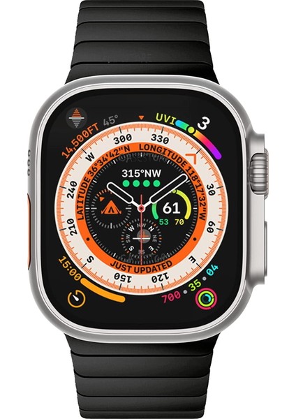 Apple Watch Ultra 49MM Uyumlu Metal Baklalı Paslanmaz Çelik Lüks Kordon Güçlü Magnetic Loop 49MM 45MM 44MM 42MM Apple Watch Series 8 7 6 5 4 3 2 1 Se Nike Magnetik Mıknatıslı