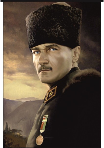 Atatürk Posteri Raşel Kumaş - 400X600CM - Gönder Bayrak Markalı