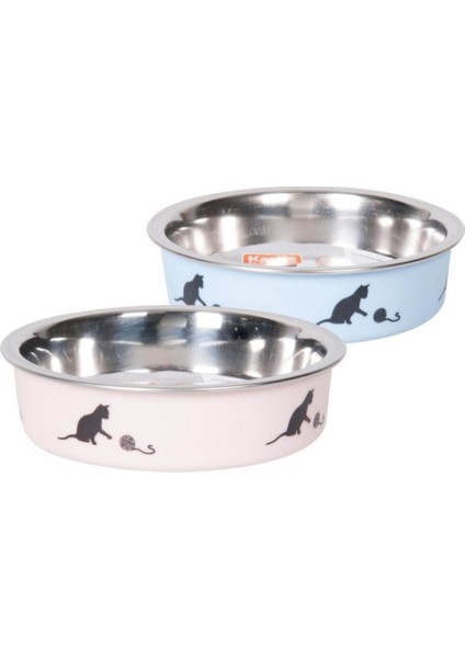 Karlıe Çelik Kedi Mama Kabı Mavi 160 ml