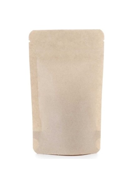 Kraft Aluminyum Kilitli Doypack Ambalaj 8,5 x 14,5 + 2,5 cm. 50 gr. - 50 Adet