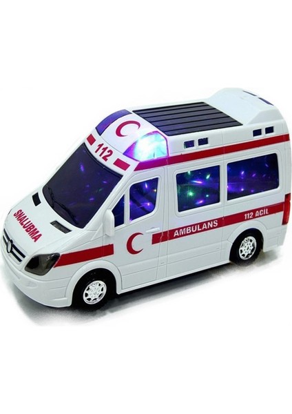 Oyuncak Ambulans Pilli Sesli Işıklı Ambulans 112 Acil