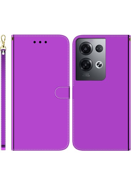 Oppo Reno 8 Pro+ İçin Ayna Pu Kılıfı (Yurt Dışından)