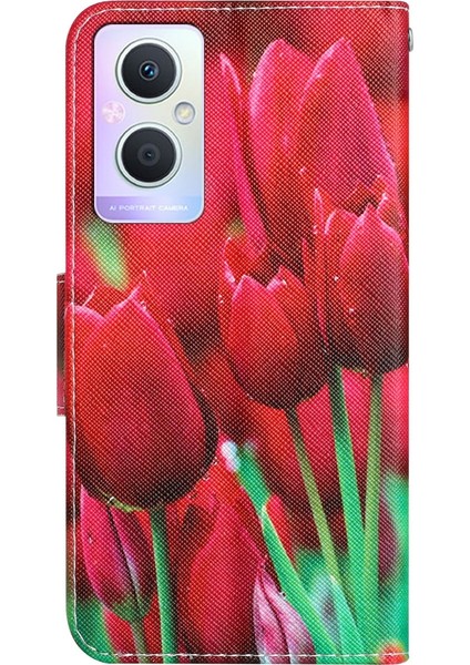 Oppo A96 5G İçin Renkli Çizim Kılıf (Yurt Dışından)