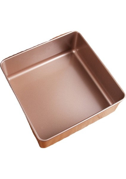 Kalınlaştırılmış Kare Karbon Çeliği Rosegold Kek Kalıbı (Yurt Dışından)