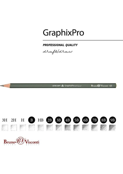 Bruno Visconti Graphixpro 9'lu B-9b Dereceli Kalem Seti 21-0040