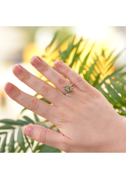 Peridot Taşı Yüzük - Ayarlamalı ( Zebercet Taşı )