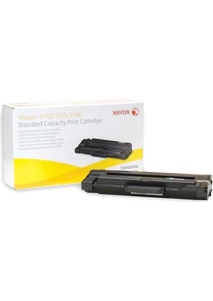 108R00908 Siyah Orijinal Toner Kartuşu 1500 Sayfa xerox Phaser 3140/3155/3160