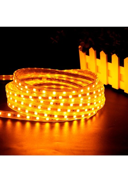 Hortum Esnek Şerit LED Amber Rengi + 220V FIŞ/1,2,3,4,5,10,15,20,25,50,100 Metre