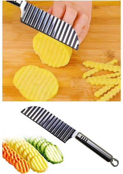 Şekilli Patates Bıçağı Paslanmaz Çelik