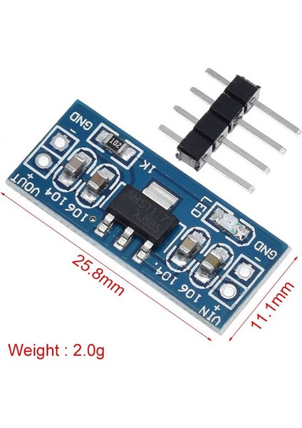 Roba AMS1117 5V Modül Voltaj Regülatörü 5V Güç Kaynağı Modülü