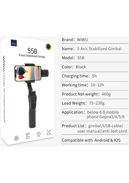 3-Axis S5B Gimbal Sabitleyici