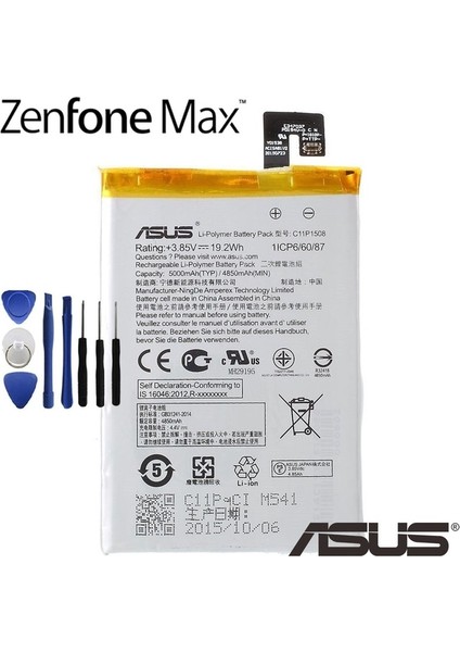 Zenfone Max Pil Batarya ZC550KL C11P1508 ve Tamir Seti