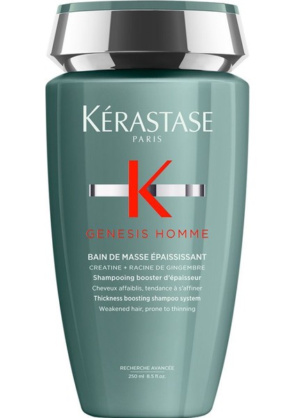 Genesis Homme Bain De Masse For Thin Thickness Densifying Boosting Shampoo For Male 250ML