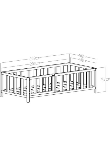 Troy Montessori Yatak Kapılı 120*200 modelleri