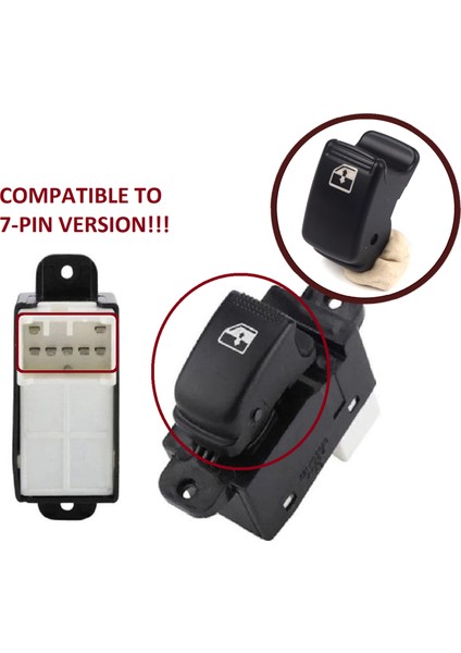 BDP1146 Hyundai Accent Era 2006-2012 Için 7-Pinli Tekli Cam Açma Düğme Kapağı 93580-1E001 fiyatları