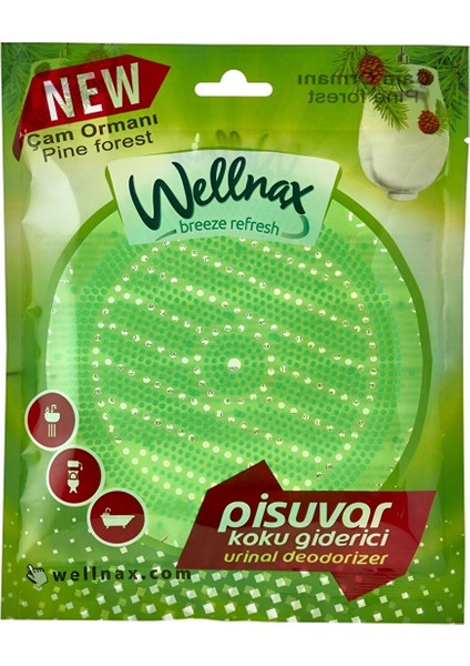 Wellnax Breeze Refresh Pisuvar Koku Giderici Süzgeci Çam Ormanı Kokulu X1