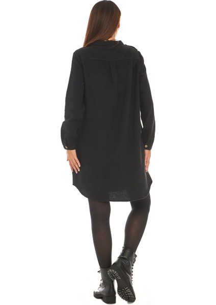 Pazen Siyah Gömlek Elbise fırsatları