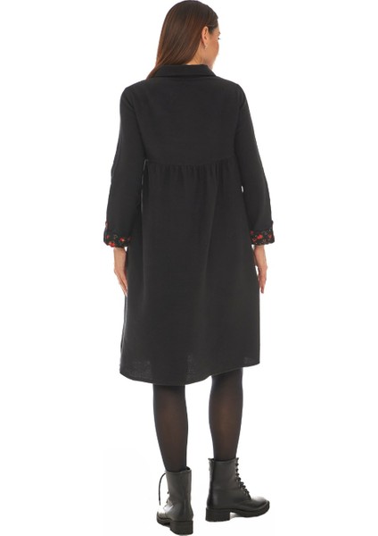 Pazen Siyah Midi Boy Elbise modelleri