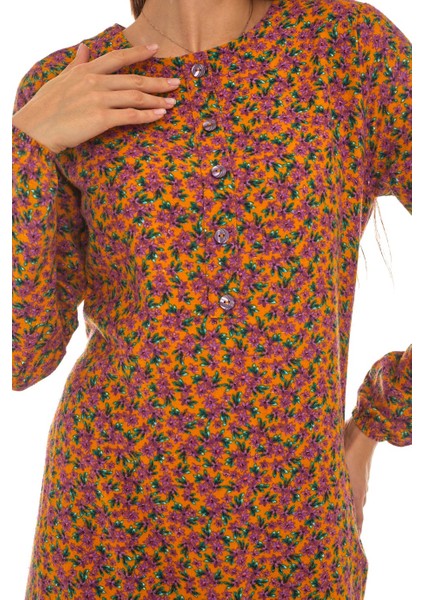 Pazen Hardal Desenli Uzun Elbise indirimleri