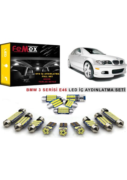 Bmw E46 3 Serisi LED Iç Aydınlatma Ampul Seti Femex Parlak Beyaz