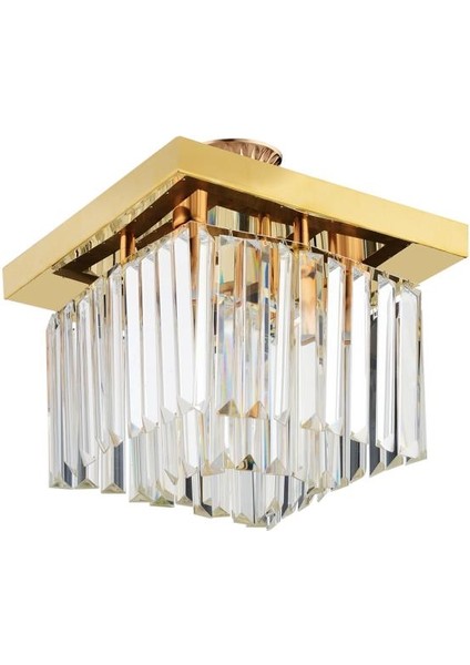 Istanbul Avize Yasemin 30 Kare Gold Kristal Taşlı Avize