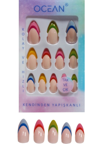 Ocean Takma Tırnak Tak ve Çık Kendinden Yapışkanlı - 872
