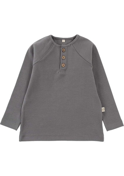 Little Gusto Çocuk Kaşkorse Sweatshirt Gri Organik Pamuk