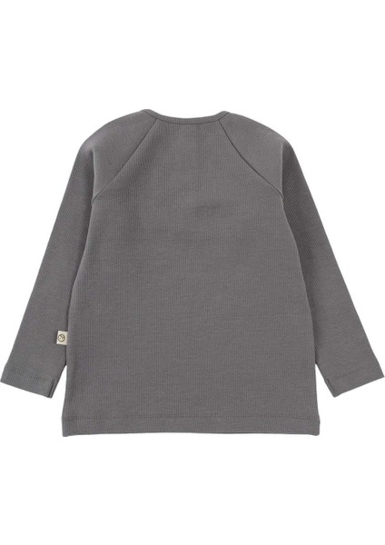 Little Gusto Çocuk Kaşkorse Sweatshirt Gri Organik Pamuk