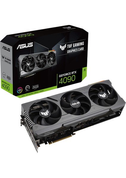 ASUS GEFORCE TUF RTX 4090 24GB 384bit GDDR6X 2595MHz OC 2xHDMI 3xDP RGB (TUF-RTX4090-O24G-GAMING) DLSS3 EKRAN KARTI