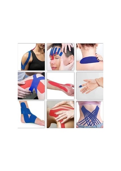 Kinesio Sporcu Agrı Bandı Mavi Renk [ 2 Adet ]